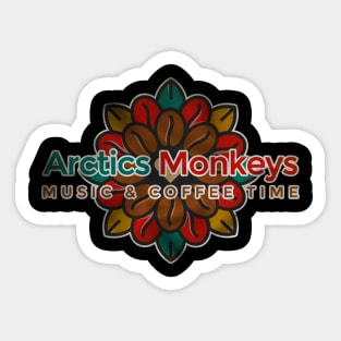 Monkeys Music & Coffee Time Sticker